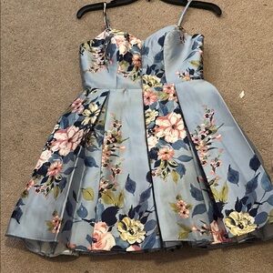 Floral Blue Dress